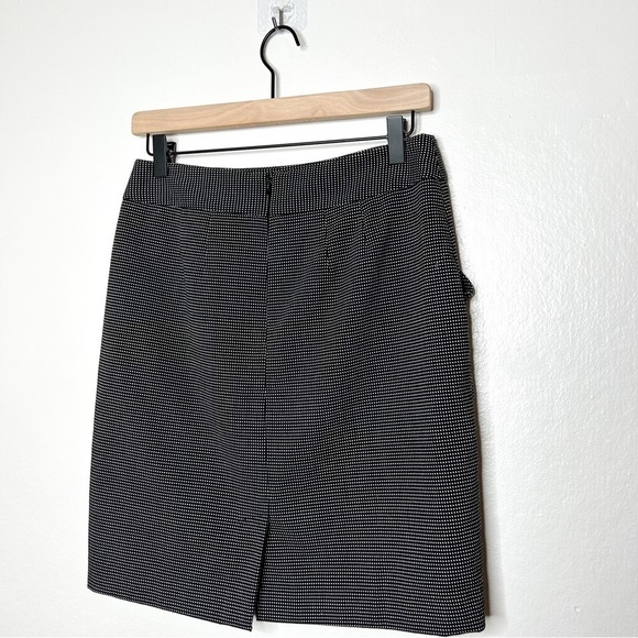 Ann Taylor LOFT Classic Black‎ & White Business Casual Office Pencil Skirt 2 - Picture 5 of 7